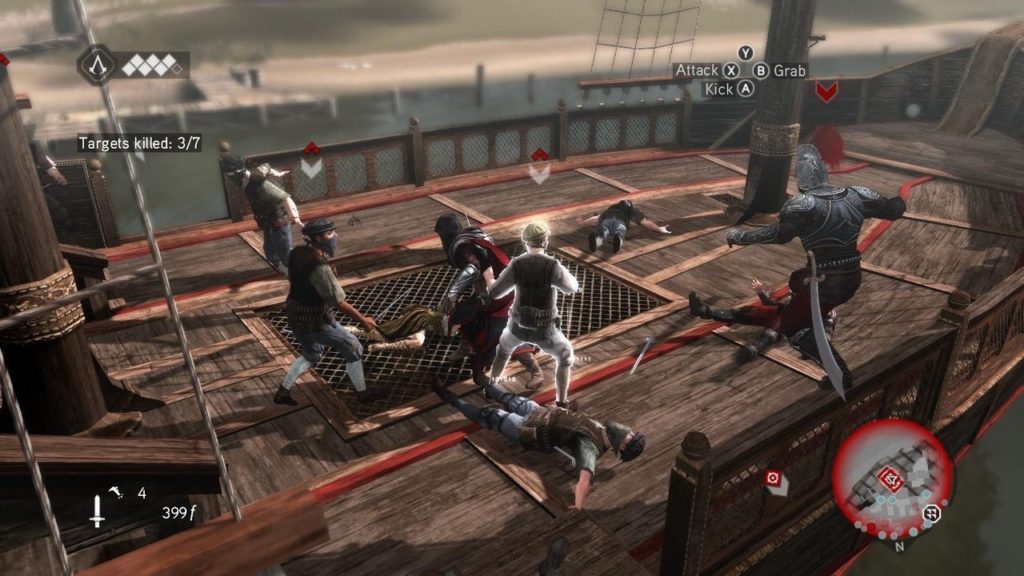 Сражение на корабле в Assassin's Creed Brotherhood