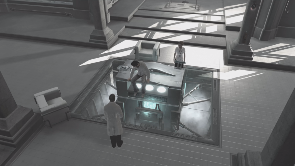 Десмонд в лаборатории Assassin's Creed