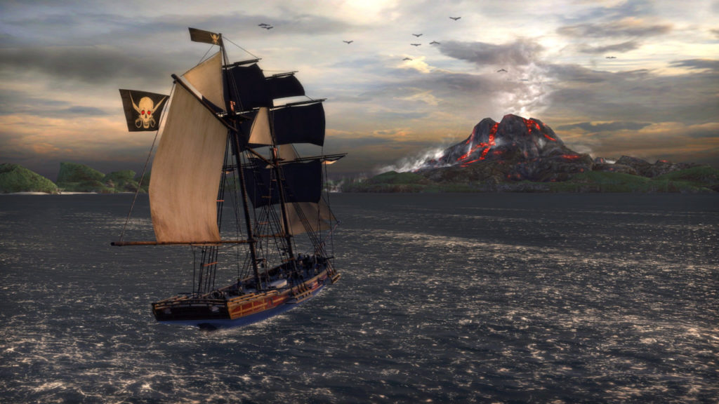 Извержение вулкана в Assassin's Creed: Pirates
